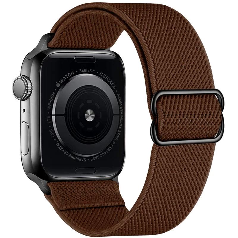 Ремешок-скранчл для Apple Watch Band 49мм 44мм 40мм 38мм 42мм Эластичный нейлоновый браслет IWatch Series Ultra 3 6 Se 7 8 9 45мм 41мм