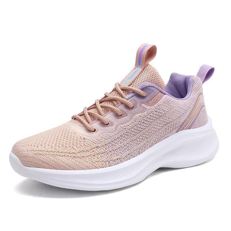 Spring and Autumn Middle School Students Lightweight Breathable Flyknit Casual Shoes Women's Shoes Running Shoes Women's Travel Shoes Sports Women