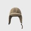 Padded Thermal Pullover Bomber Hat Adjustable Buckle Ear Flap Hat Retro Trapper Hat  Winter