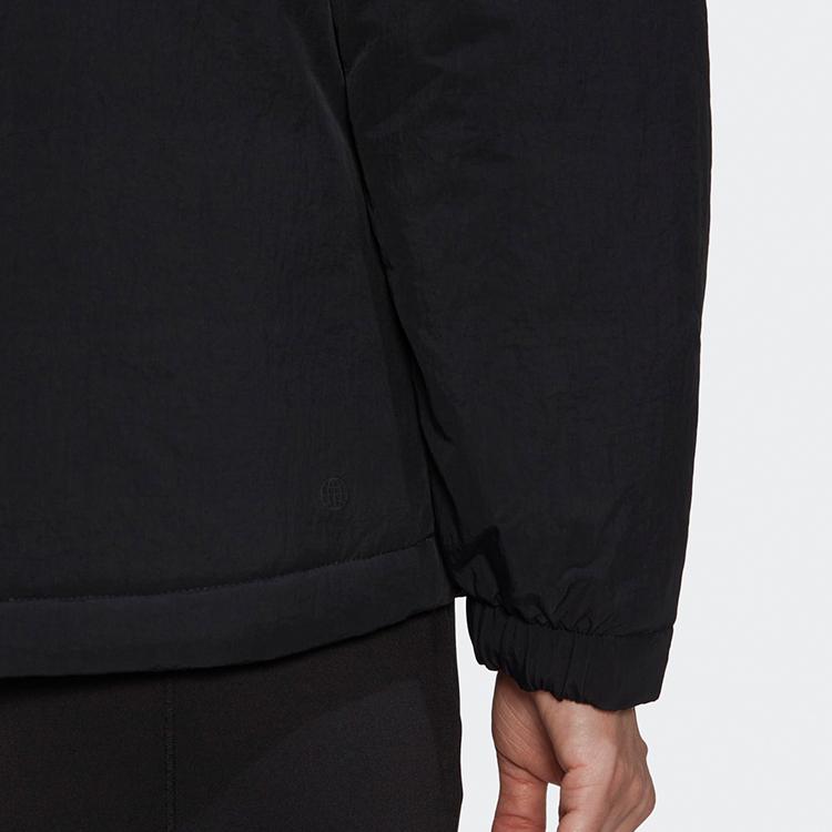 adidas Однотонная куртка с капюшоном и графическим логотипом, женская верхняя одежда, черная HT8712