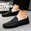 Fashion Leather Shoes for Men Fashion 2024 Man Casual Shoe Slip-on New In Pu Shipping Free Legitimate Trend Elegant Promotion Adults