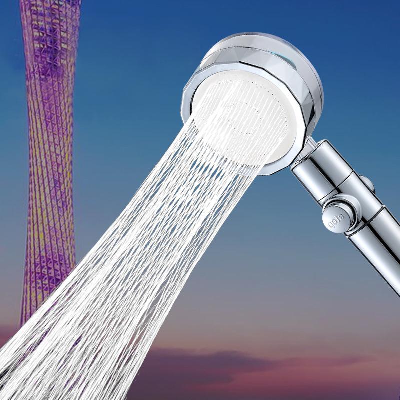 360 Degree Spinning Shower Head Turbo Fan Shower Head Filter Ionic Shower Head