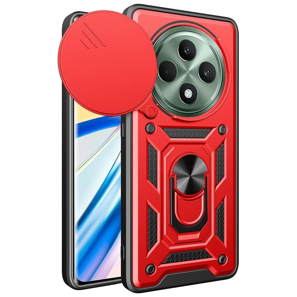Бронированный чехол для OPPO Reno 12F 12FS G Reno12 F FS G Чехол Защита объектива С кольцом Магнитный держатель Coque Fundas