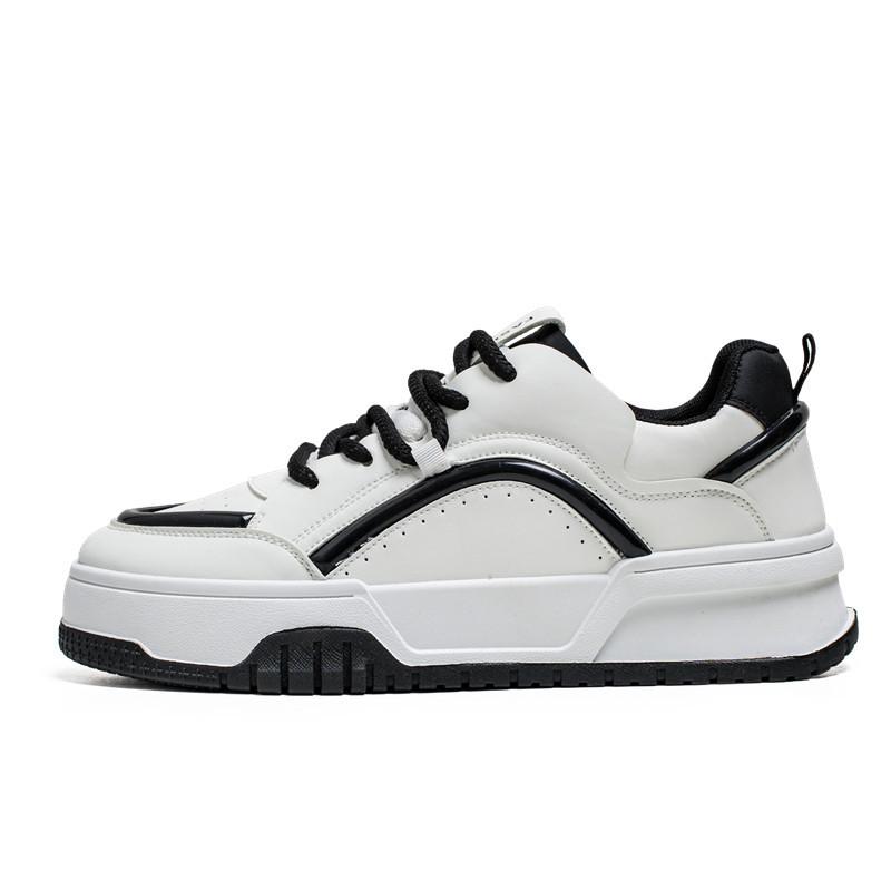 Мужская обувь осень оригинальная нишевая универсальная повседневная обувь для бега студенческая спортивная толстая подошва усиливающая нескользящая маленькая белая обувь