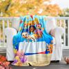 Bubble Guppies Theme Printed Blanket - Perfect for Couch, Bed, Travel & Outdoor Use | Machine Washable, Cozy & Durable.