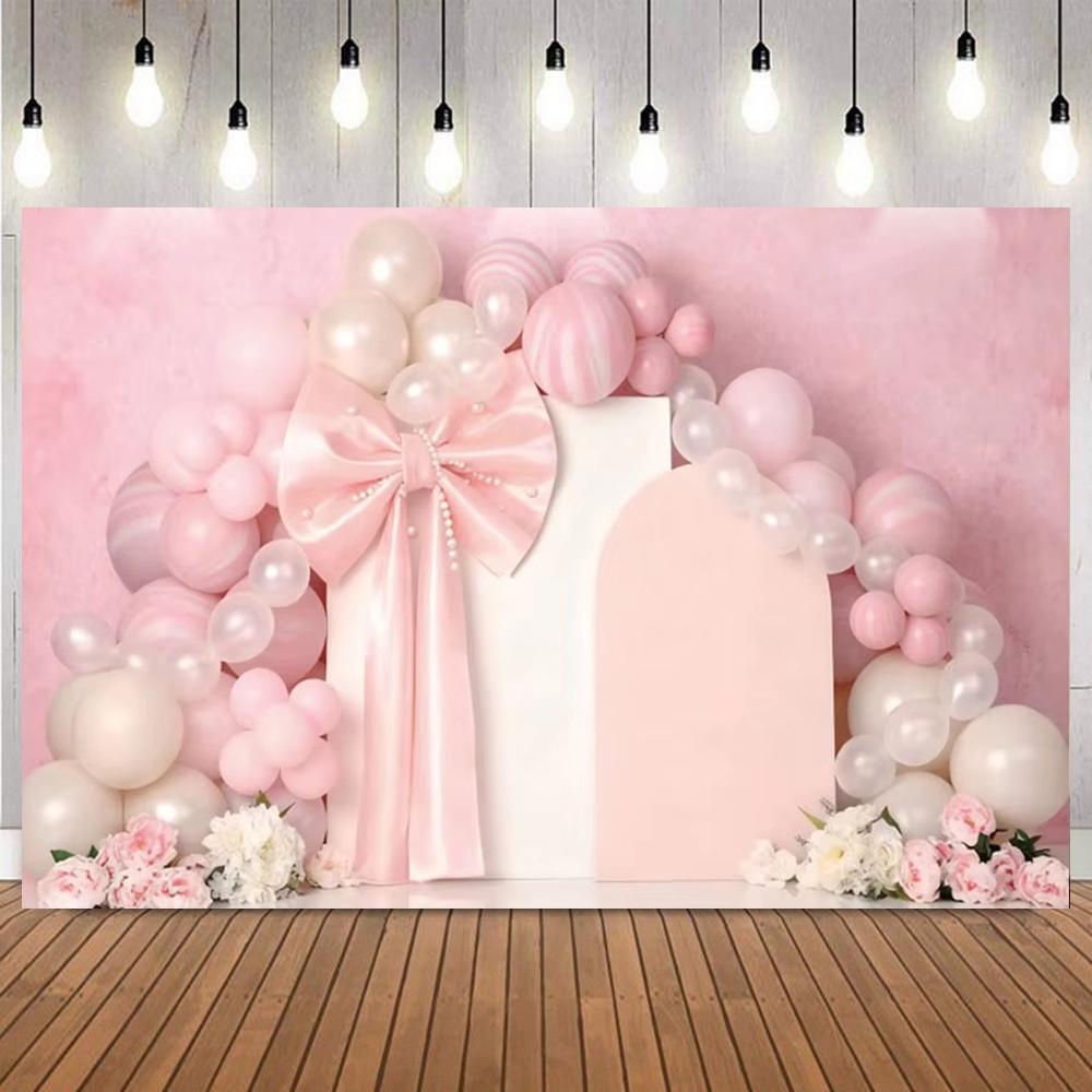 Balloons Cake Smash 1st Birthday Photography Backdrop Kids Baby Baby Shower Newborn Birthday Party Background Photo Studio Props11