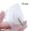 10x Strong Transparent Suction Cup Sucker Wall Hooks Hanger For Kitchen Bathroom