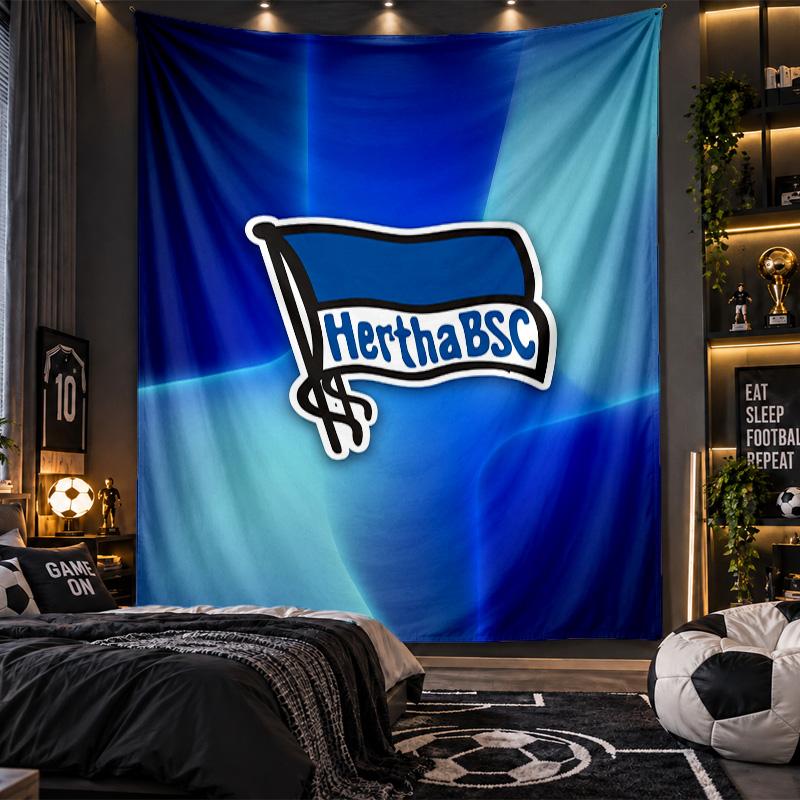 Wall Hanging Tapestry hertha bsc FC Print Cloth for Living Room Bedroom Home Decor