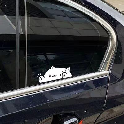 Симпатичные наклейки для автомобиля с котом, закрывающие царапины, украшения автомобиля, наклейки на окна, лазерная наклейка на окно автомобиля, Настенный декор, грузовик, автомобиль