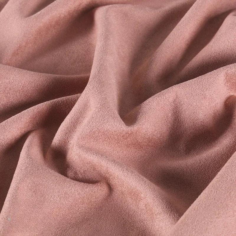 100x150cm Suede Fabric Stretch Double Microfiber for Costume Dresses Skirt Sewing Stretch Frosted Cloth Plain Material