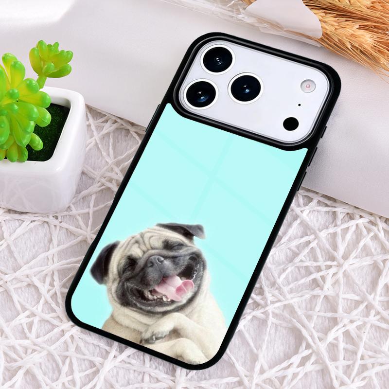 ЧЕХОЛ ДЛЯ ТЕЛЕФОНА С МИЛЫМ ЩЕНКОМ МОПСОМ для iPhone 17 Air 16 15 11 12 14 13 Pro Max Ударопрочный чехол