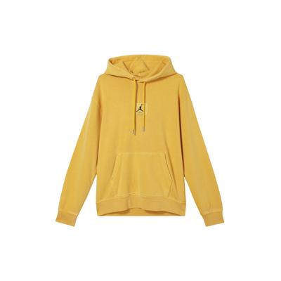 Jordan Flight Fleet Solid Color Hooded Drawstring Casual Long Sleeve Sweatshirt Men Sweatshirt Ochre FB7291-752