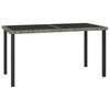 Garden Dining Table Gray 140 x 70 x 73 cm Poly Rattan