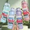 1PC Family Cruise Mexico 2026 Text 750ml Color Plastic Sports Water Bottle Leakproof Flip Straw Lid Suitable for Sports Office Home Use