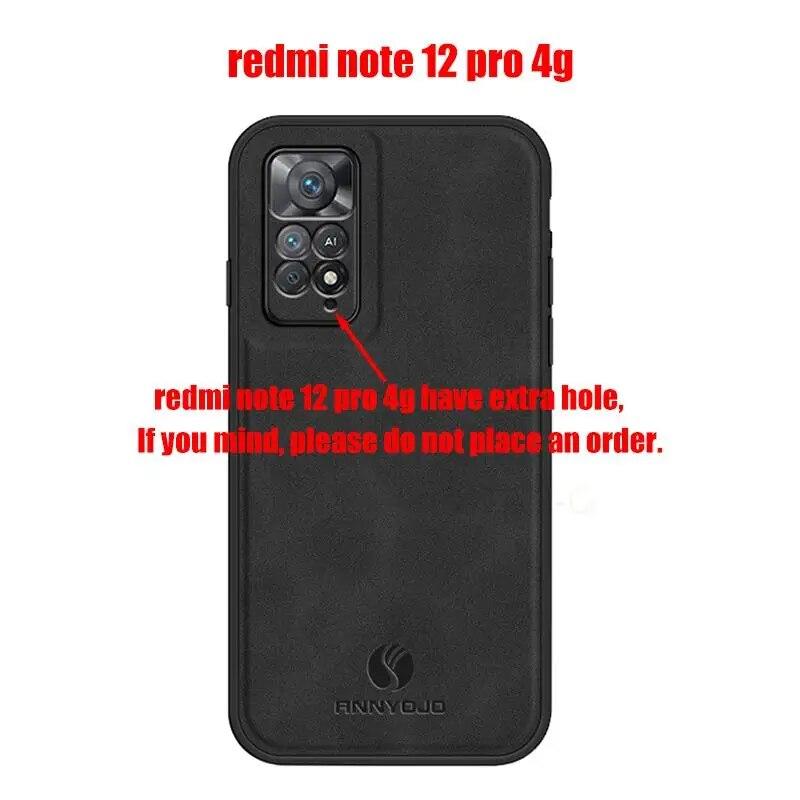 Redmi12 Роскошный кожаный чехол из овчины для Xiaomi Redmi Note 12 Pro Plus 4g 5g Мужской деловой винтажный магнитный чехол Note12 12pro