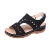 Women's Shoes Summer Retro Casual Sandals Women Hollow Wedge Sandals Ladies Plus Size 2 Leather Sandals