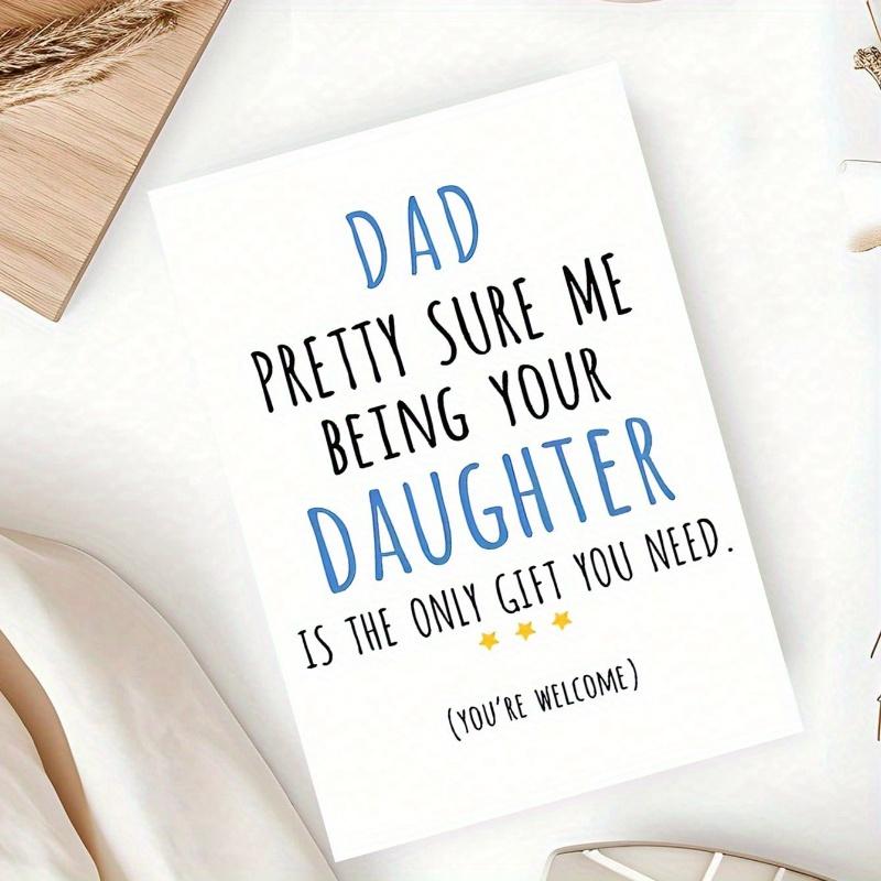 1PC Funny Father's Day Card for Dad Daddy Fathers Birthday Greeting Card for Father Daddy Dads Hilarious Fathers Day Cards