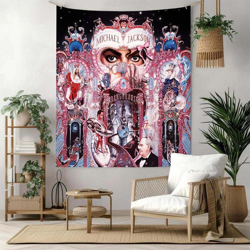 Michael Jackson Wall Decor Tapestry Art For Pet Memorial Birthdaywedding Party Backdrop Family Gift