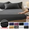 3PCS Bedding Set Sheet With 2 Pillowcases Cotton Bed Fitted Sheet Elastic Bands Adjustable Mattress Covers Bedcloth