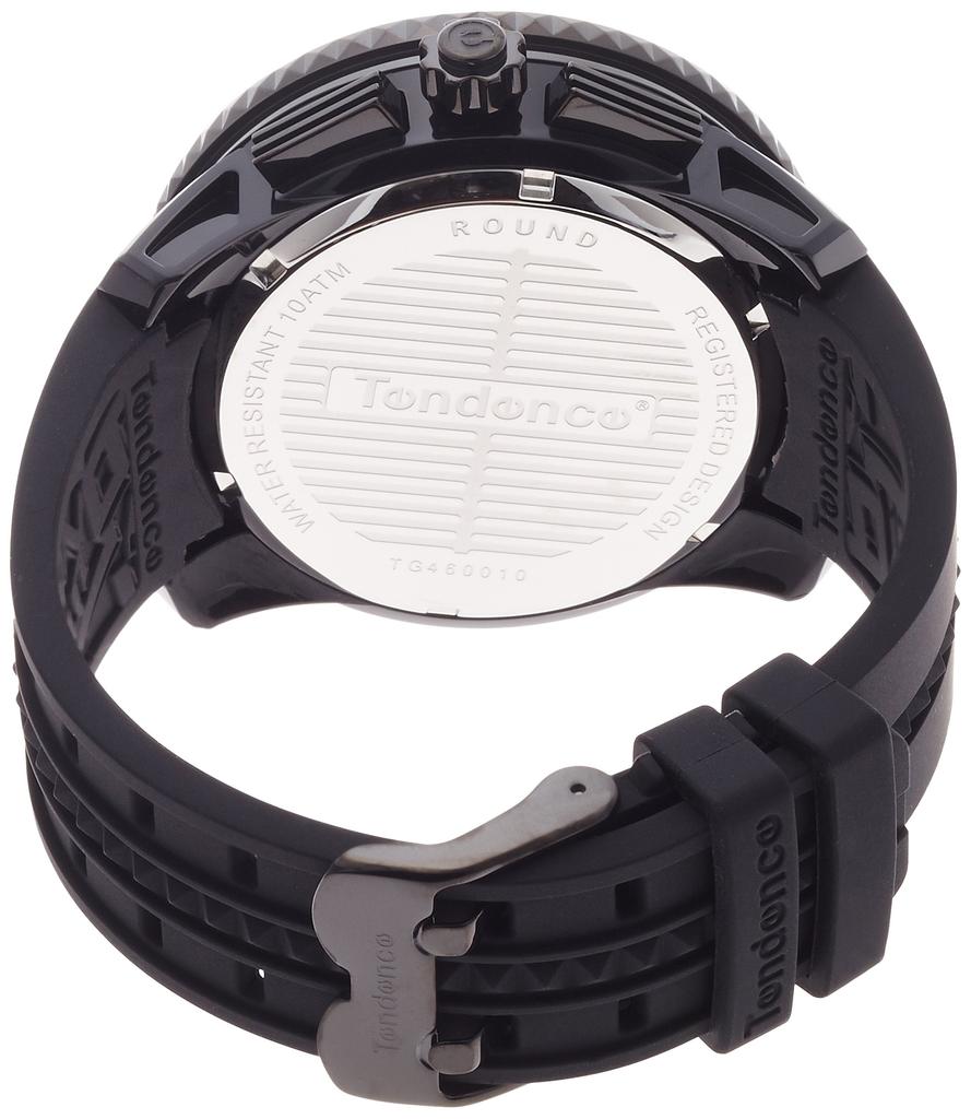 [Tendence] Gulliver Round Chronograph Gulliver Round Chronograph Black Dial Stainless Steel Mineral Glass Quartz 51MM Watch TG460010 Men's [Item]