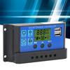 Solar Panel Controller LCD Display Battery Charge Control Dual USB Output 12V24V 30A