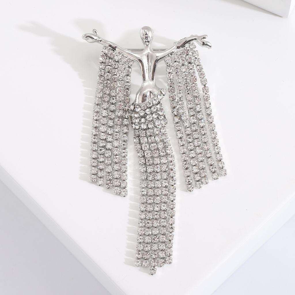 Luxury Temperament Fringed Corsage Creative Clothing Pendant Accessories Personalized Elegance Brooch Pin