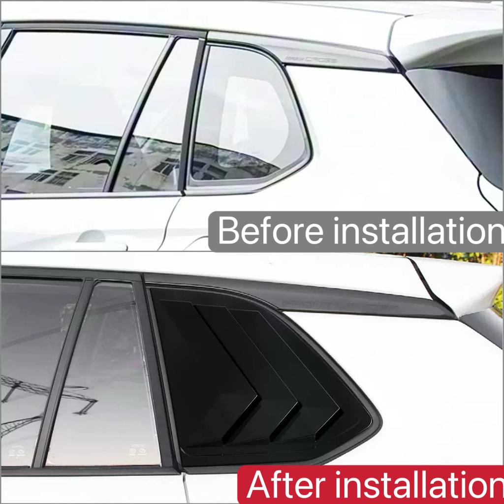 Rear Side Vent Window Scoop Louver Trim Cover Fit For Toyota Corolla Cross XG10 2021 - 2026 Auto Accessories