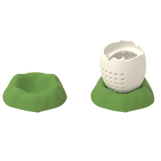 Силиконовое ситечко для чая с вылупившимся динозавром