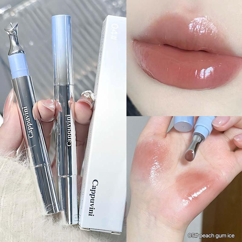 Mirror Watery Essence Lip Gloss Long-Lasting Non-sticky Plumping Liquid Lipstick Jelly Lip Glaze Makeup Moisturizing Lips Tint