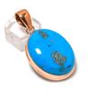 Turquoise Handmade Copper Jewelry Pendant 1.97" C0g17
