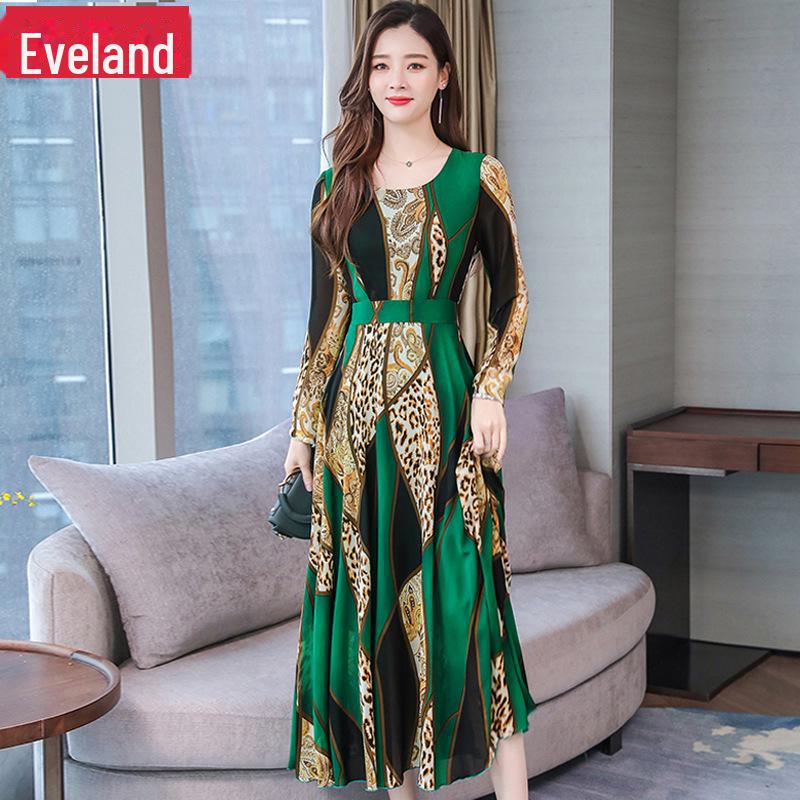 068 Осеннее утягивающее платье длиной до колена - новый сезонный стиль