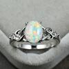 wih new goose egg white women's creative opal popular jewelry women's accessories ring