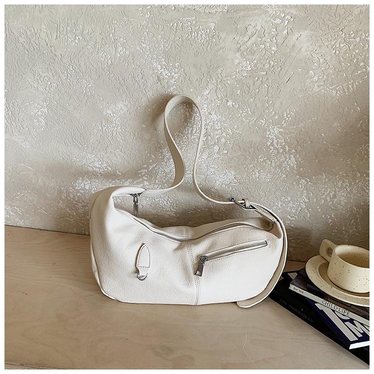 IELGY Simple Style Large-Capacity Tote Bag All-Match Commuter Shoulder Messenger Bag Casual