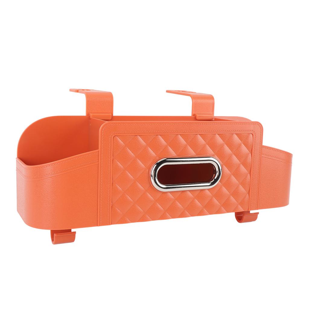 Car Back Seat Organizer with 2 Drink Cup Holder Tissue Box Hooks Phone Holder Multifunctional