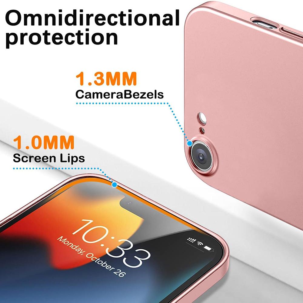 Ультратонкий Матовый Жесткий ПК Чехол Для iPhone 16e 16 15 14 13 12 11 Pro Xs Max X Xr Se 7 8 Plus Однотонная Задняя Крышка Тонкий Облегающий Корпус