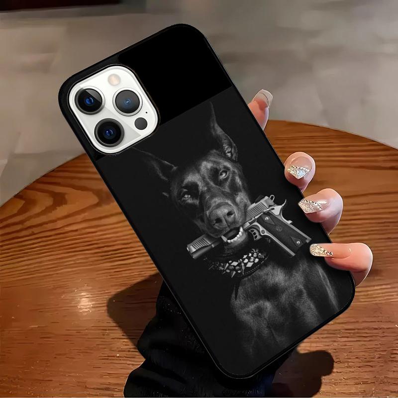 Чехол для телефона с доберманом для iPhone 17 Air 16 15 14 13 12 11 Pro Max Max Plus Защитный чехол