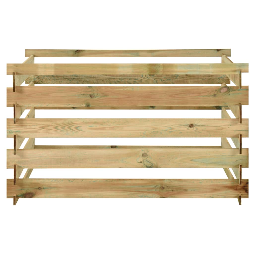 Slatted Composter 120 x 120 x 70 cm Impregnated Pine Wood
