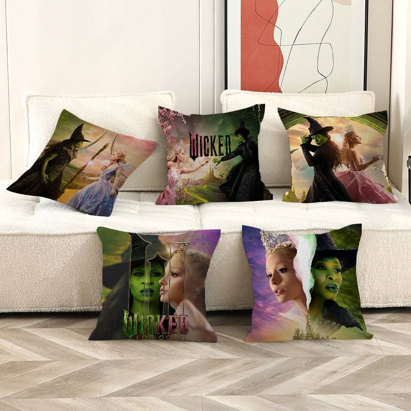 Grande Movie WWicked Pillow Covers Cartoon Sofa Decorative Home Doublesided Printing Short Plush Cute Cushion Cover