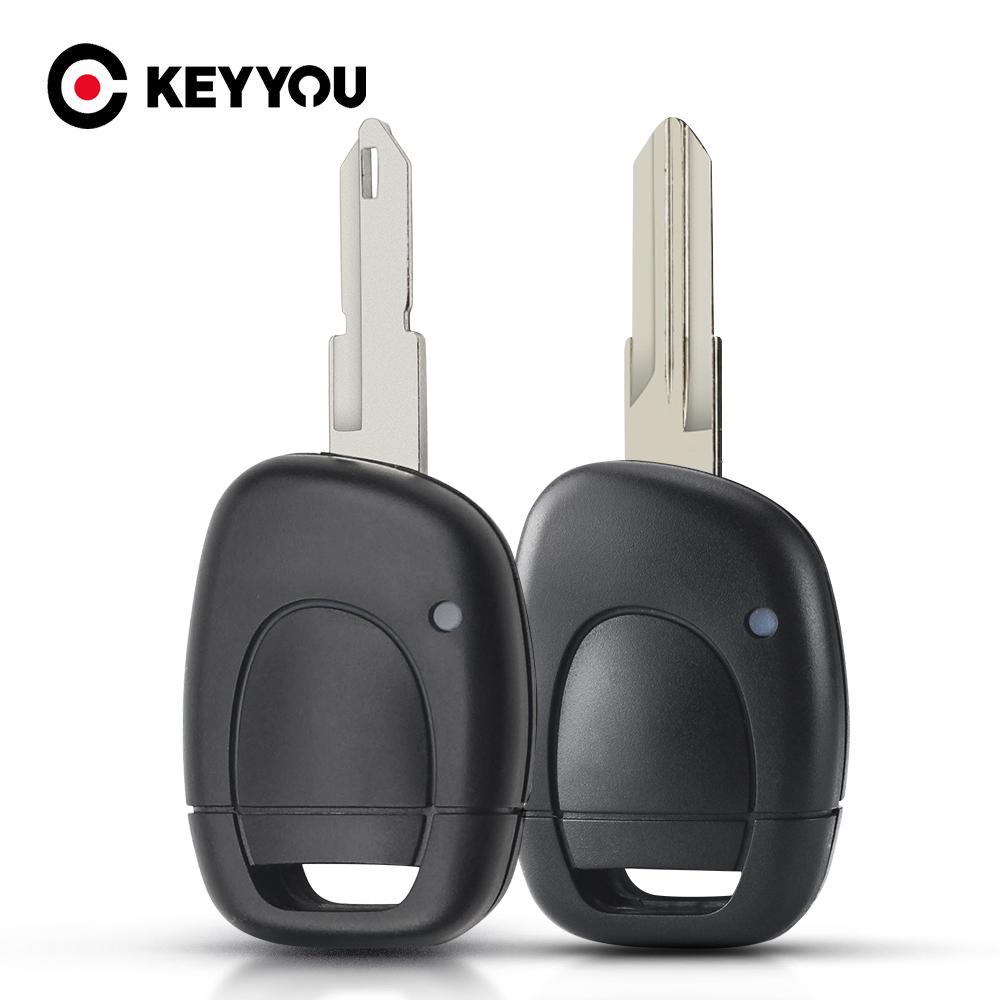 KEYYOU 1 Button Car Remote Key Shell Fob Case Cover For Renault Twingo Clio Kangoo Master NO Chip Uncut Blade Keyless Entry