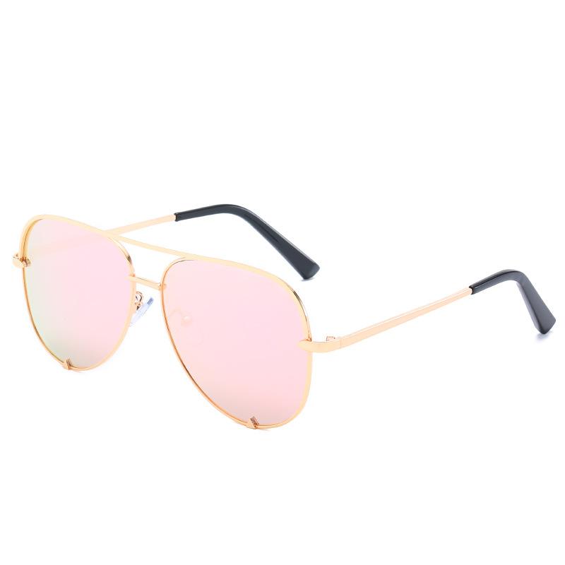 Popular toad glasses sunglasses for women, European and American trend metal double beam men's and women's driving sunglasses, street photography i