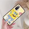 Black Case for Samsung Note 20 Lite S24 Ultra S23 A03 A05 A06 A11 A71 A15 A16 A13 A24 A25 A33 A52 A53 A50 M55 M35 Plus S-38 Cute Spongebob