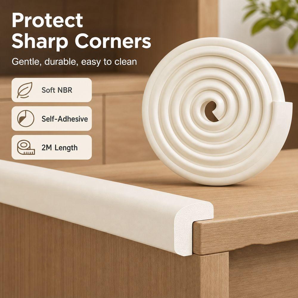 L Shaped Baby Safety Edge Guard Thickened Corner Protector Strip Table Edge Protector