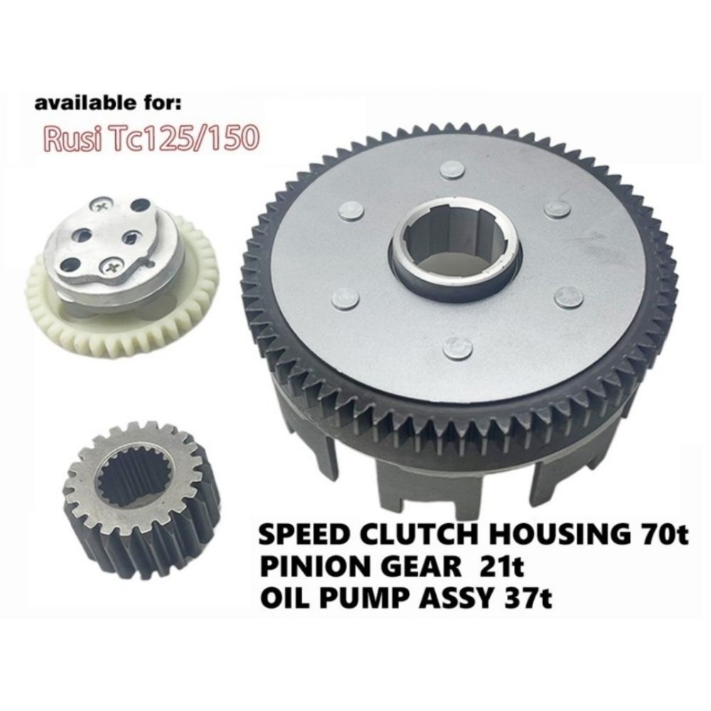 3pcs 70T 37T 21T Clutch Housing Durable Oil Pump Assy New Clutch Basket Assy Motorcycle Parts