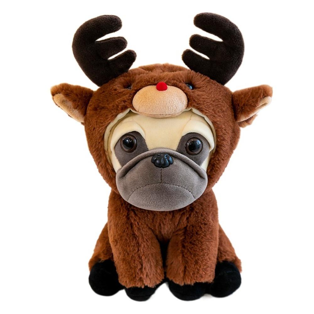 Плюшевая игрушка для девочки, собака, мягкая подушка, мопс, бульдог, набивная, наряженная, 25 см, плюшевая игрушка Шарпей для детей