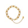 Yori Stainless Steel 18k Gold Plated Metal Bracelet Adjustable Charm Bracelet Fashion Statement Trendy Jewelry 2024 NEW