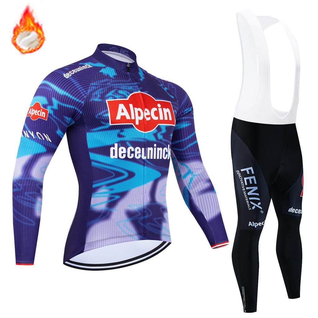 2026 Pro Team Winter Thermal Fleece Cycling Jersey Set Long Sleeve Bicycle Clothing MTB Bike Wear Maillot Ropa Ciclismo Cycling