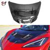 Накладка на передний капот из углеродного волокна для Chevrolet Corvette C8 ZR1
