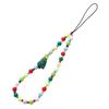 Рождественская елка, снеговик, Санта-Клаус, колокольчик, декор, ремешок для телефона, разноцветные бусины, браслет для мобильного телефона, цепочка с защитой от потерь, ювелирное изделие, подарок