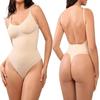 Plus Size Thong Hip Lift Seamless Shapewear Women's Corset Halter Bodysuit