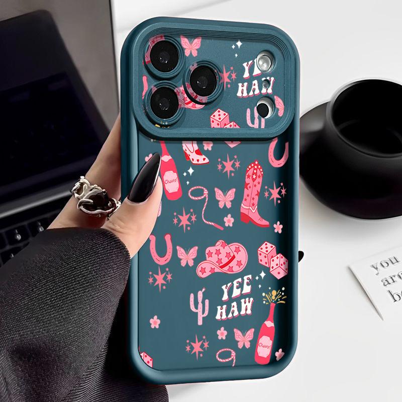 Pink High Heels Pattern Phone Case For iPhone 17 Pro Max Funda iPhone 16 Pro Max 15 14 13 12 11 16e Air TPU Silicone Soft Cover